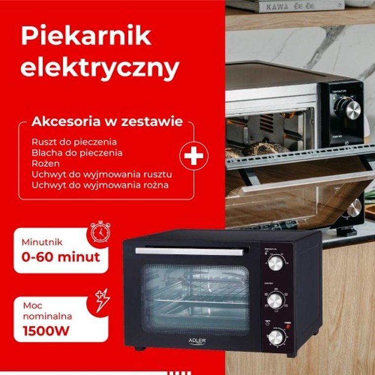 Adler, piekarnik elektryczny, 35l