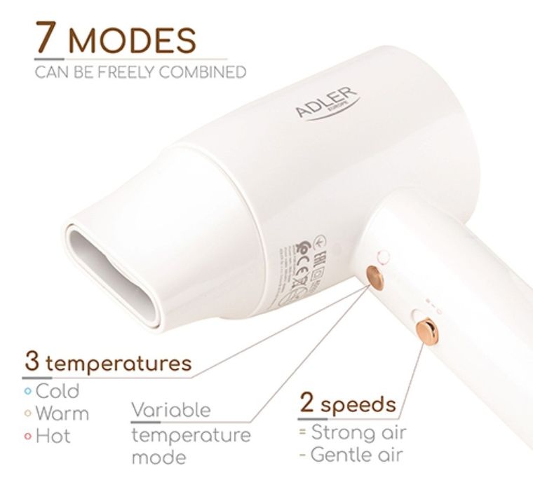 Adler, suszarka do włosów, Ad 2272