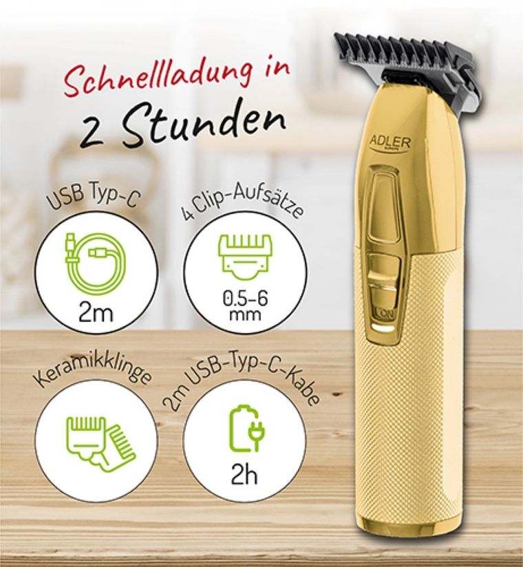 Adler, trymer profesjonalny, USB, AD 2836G