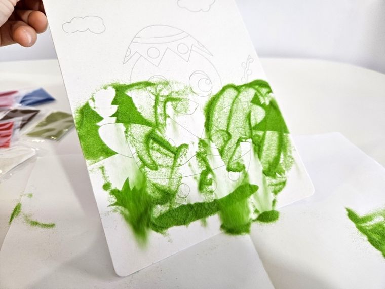 Alexander, Piaskowe malowanki, wielkanocny kurczaczek i zajączek, zestaw artystyczny