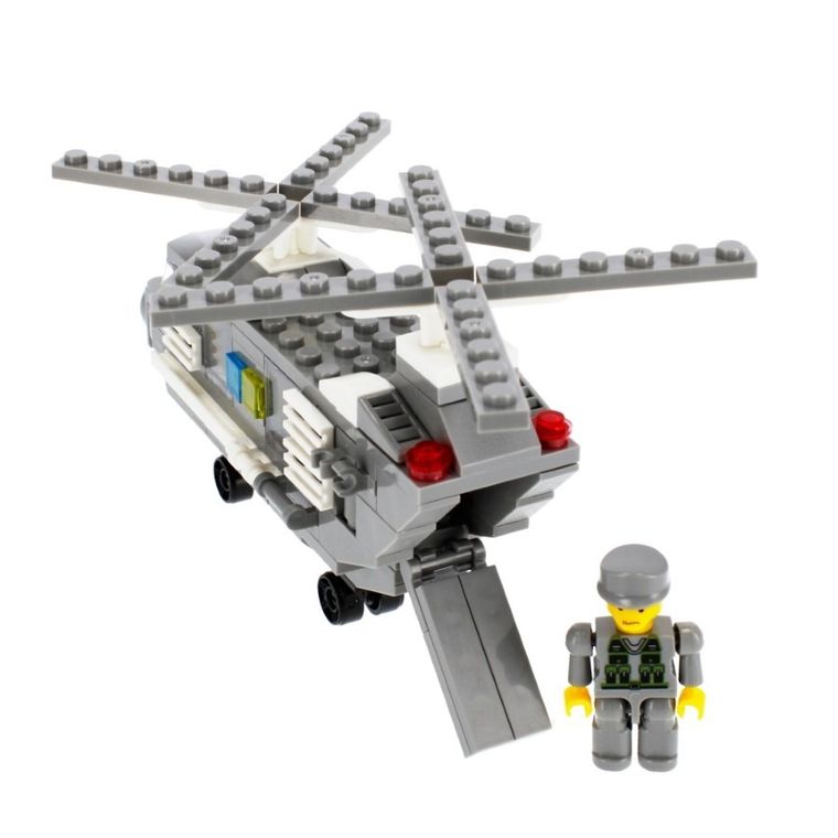 Alleblox, helikopter wojskowy, klocki konstrukcyjne, 179 elementów