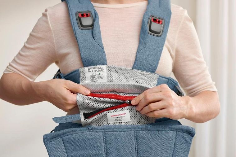 BabyBjörn, Harmony, nosidełko, woven, niebieski melanż