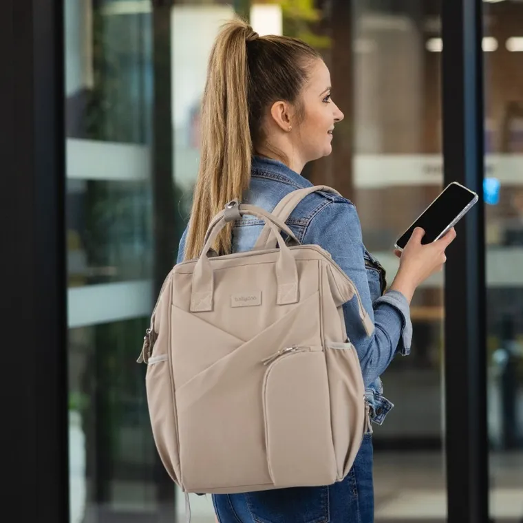 BabyOno, Modern, plecak dla mamy, beżowy