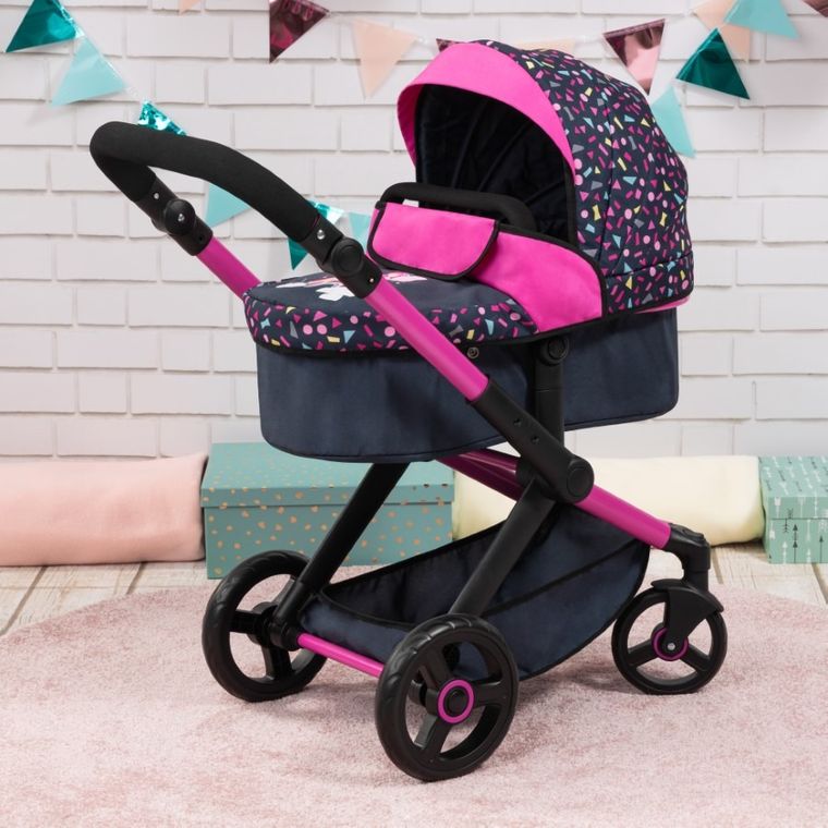Bayer Design, Xeo Combi, głęboki wózek dla lalek z torbą, kolorowy z wróżką