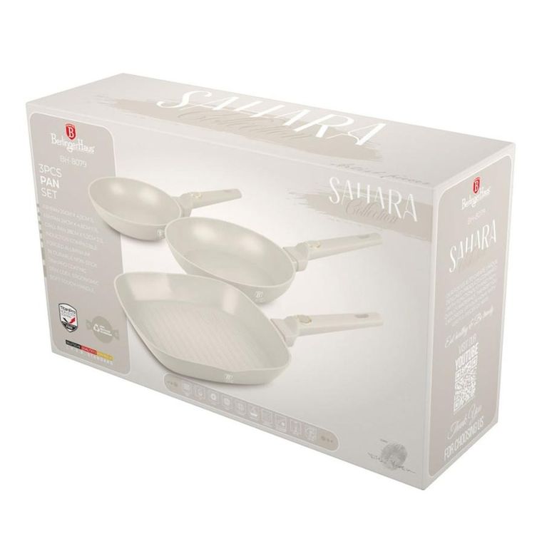 Berlinger Haus, Sahara, zestaw patelni tytanowych, 3 szt.