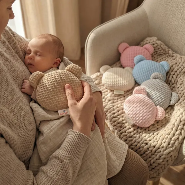Bocioland, Miś, termofor z pestek wiśni z lawendą, wafel, retro róż