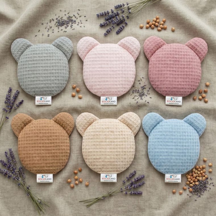 Bocioland, Miś, termofor z pestek wiśni z lawendą, wafel, szary