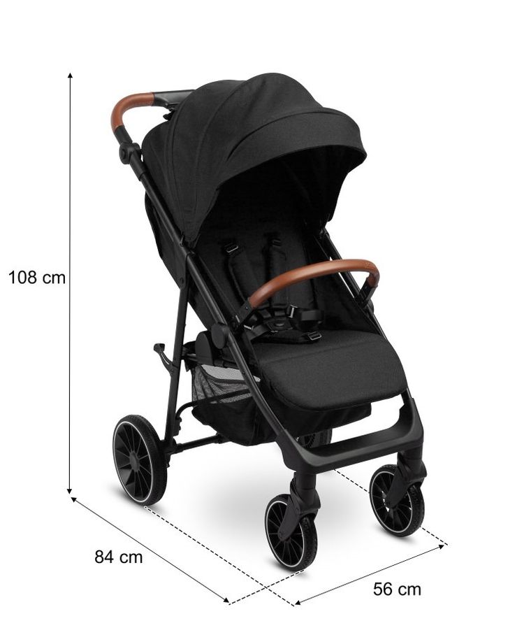 Caretero, Elma, wózek spacerowy, Black