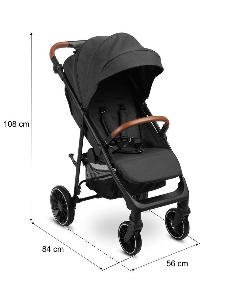 Caretero, Elma, wózek spacerowy, Dark Grey