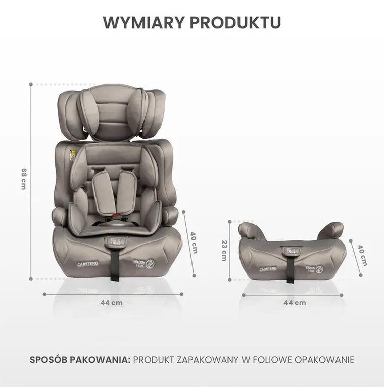 Caretero, Falcon, I-Size, fotelik samochodowy, navy, 76-150 cm