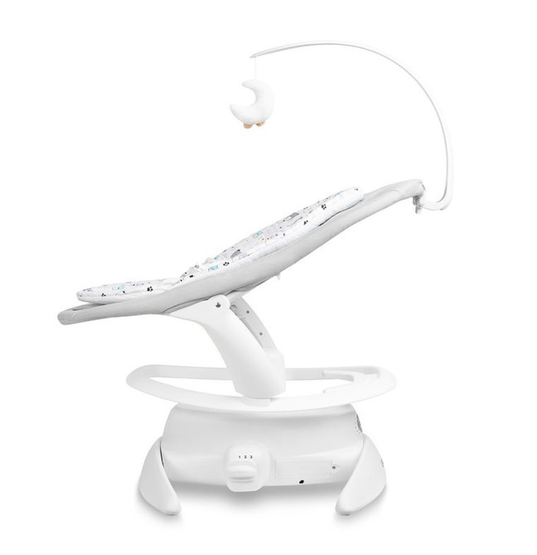 Caretero, Noco, elektryczny leżaczek i bujaczek 2w1, grey