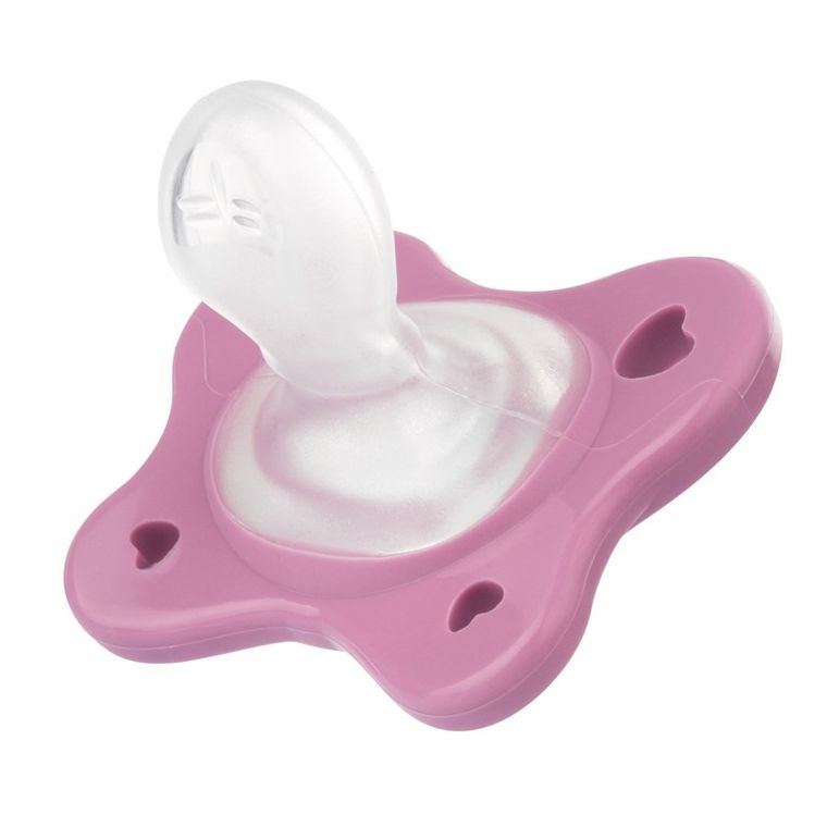 Chicco, PhysioForma Dual Soft, smoczek uspokajający, silikonowy, różowy, 6-16m, 2 szt.