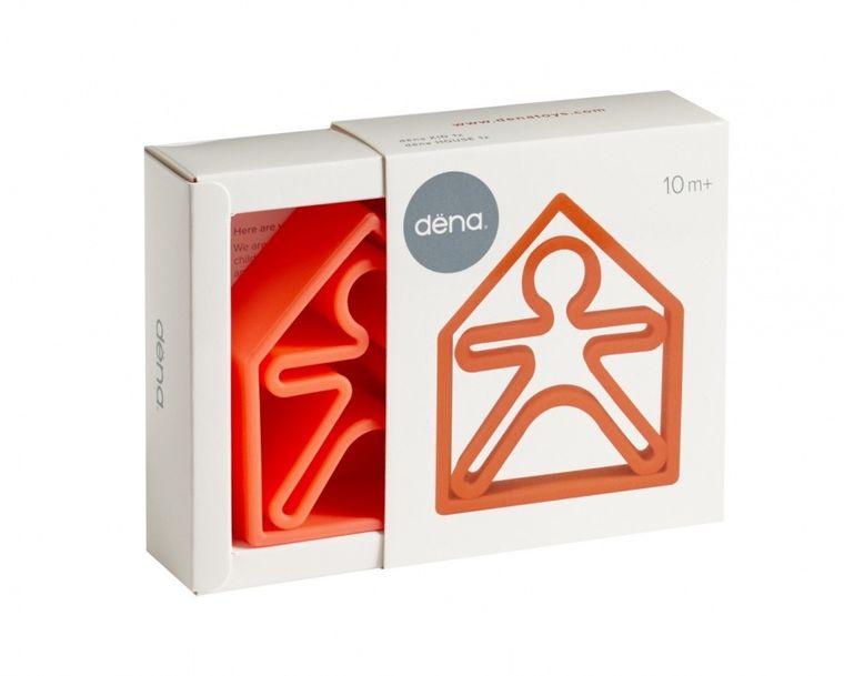 Dena, ludzik i domek, klocki silikonowe, green