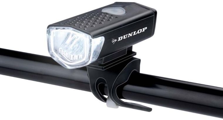 Dunlop, zestaw lamp rowerowych LED, przód i tył, ładowanie USB