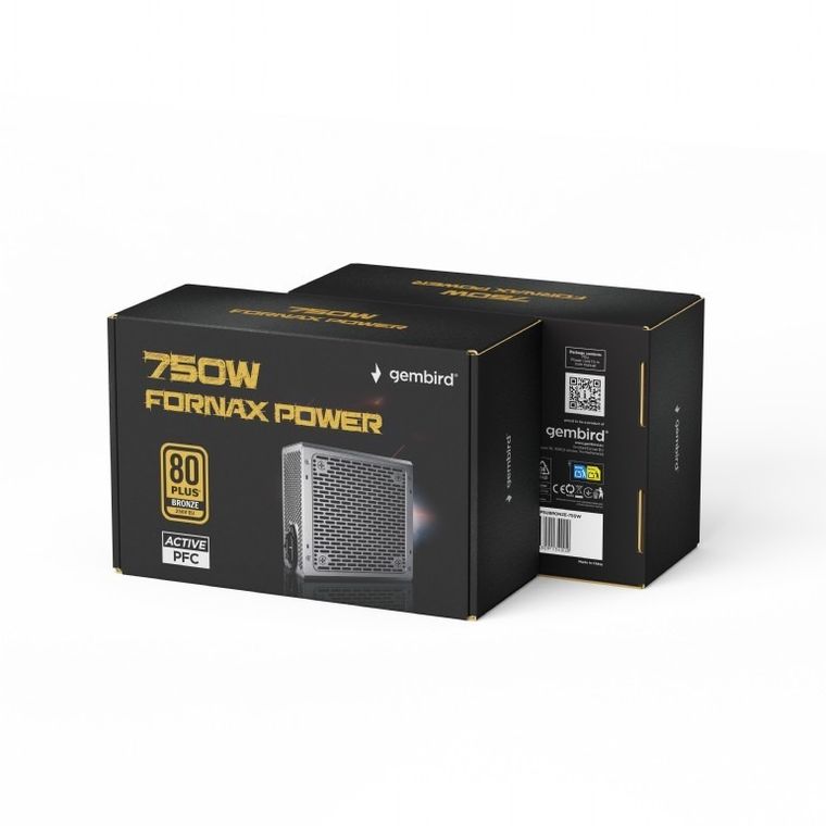 Gembird, zasilacz komputerowy, ATX 750W, aktywne PFC 12 cm, fan 80