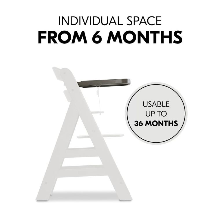 Hauck, Alpha, tacka drewniana, Charcoal