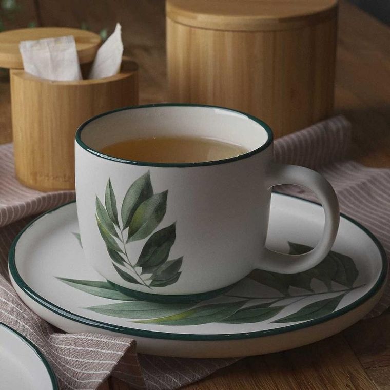 Homla, Blyde, kubek, z liściem kauczukowca, 350 ml