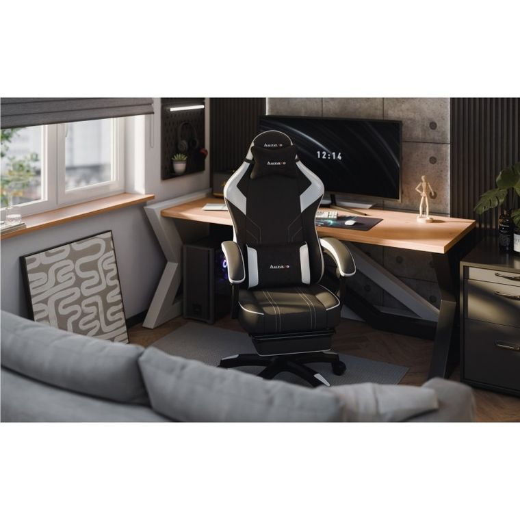 Huzaro, Force 3.7 White Carbon, fotel gamingowy