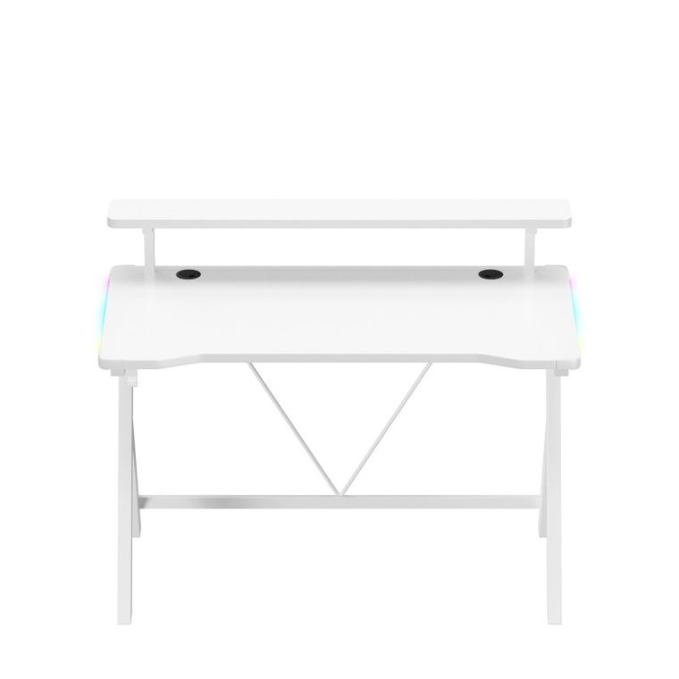Huzaro, Hero 1.9, biurko gamingowe, białe, RGB, 120 cm