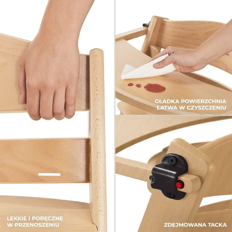 Kinderkraft, Enock, krzesełko do karmienia, beige