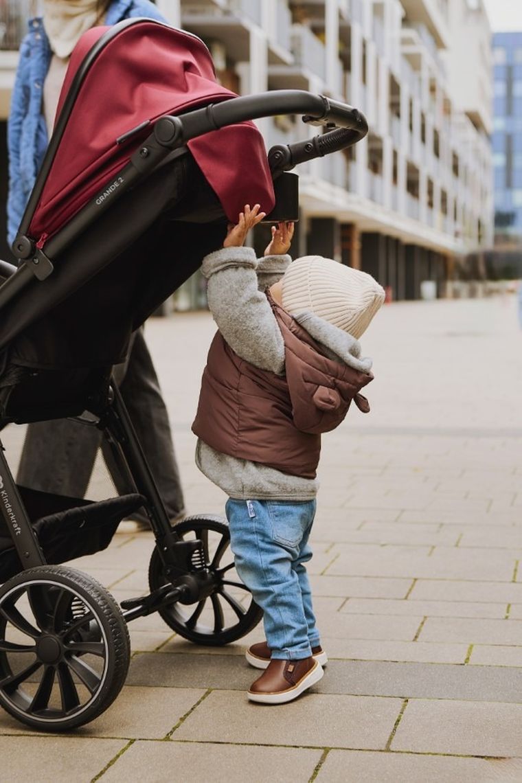 Kinderkraft, Grande 2, wózek spacerowy, dark ruby