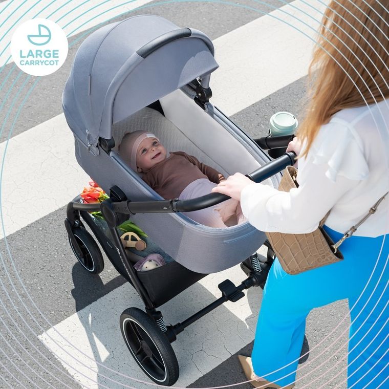 Kinderkraft, Nea, wózek wielofunkcyjny, 2w1, Midnight Black