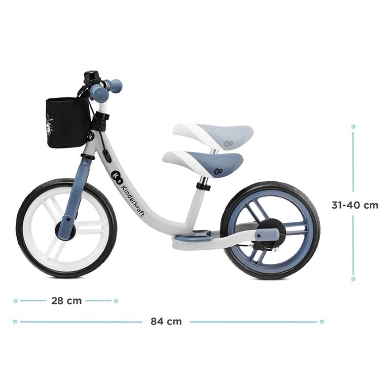 Kinderkraft, Space 2021, rowerek biegowy, Sapphire Blue