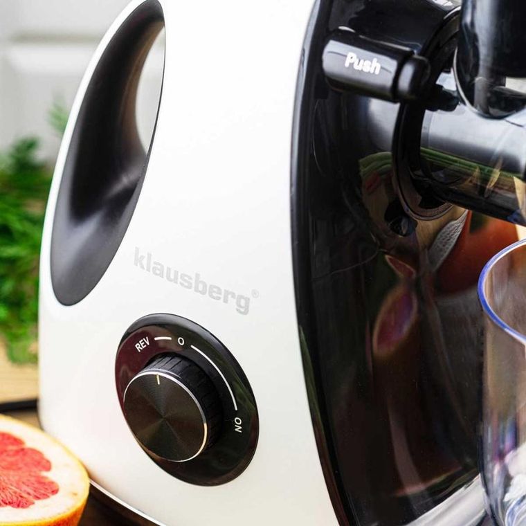 Klausberg, sokowirówka, wyciskarka wolnoobrotowa, biała, KB-7864