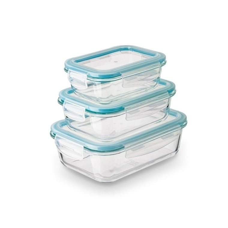 Könighoffer, Largo, szklany lunchbox, pojemnik na żywność, 3 szt.
