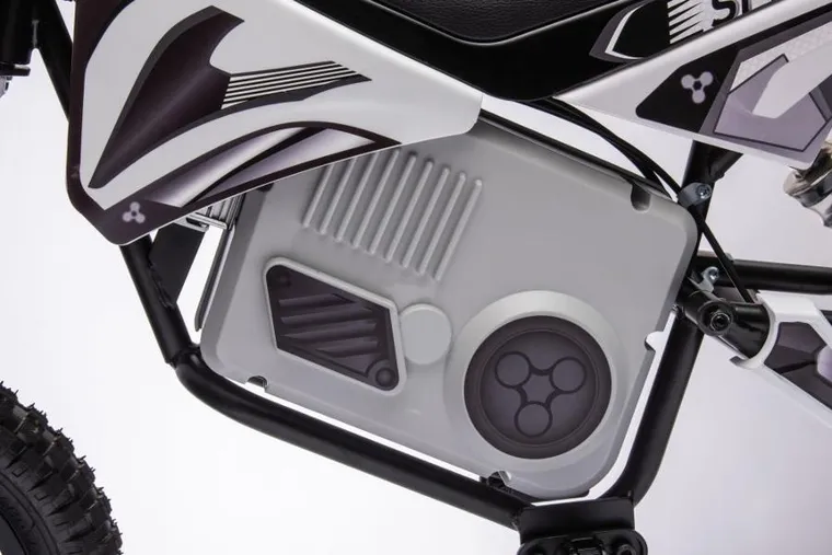 Lean Cars, motor crossowy, pojazd na akumulator, A9901, biały