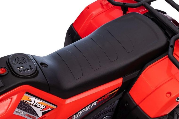 Lean Cars, quad, pojazd na akumulator, czerwony