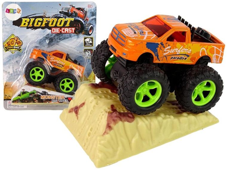 Lean Toys, BigFoot Die-Cast, pojazd z napędem i rampą, 1 szt.