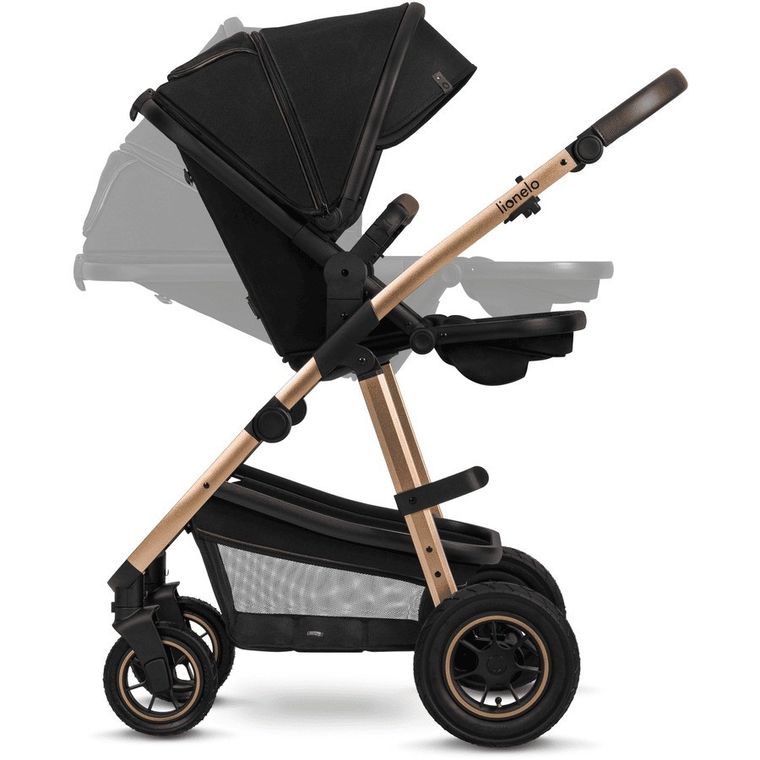 Lionelo, Amber, wózek wielofunkcyjny, 3w1, Black Onyx