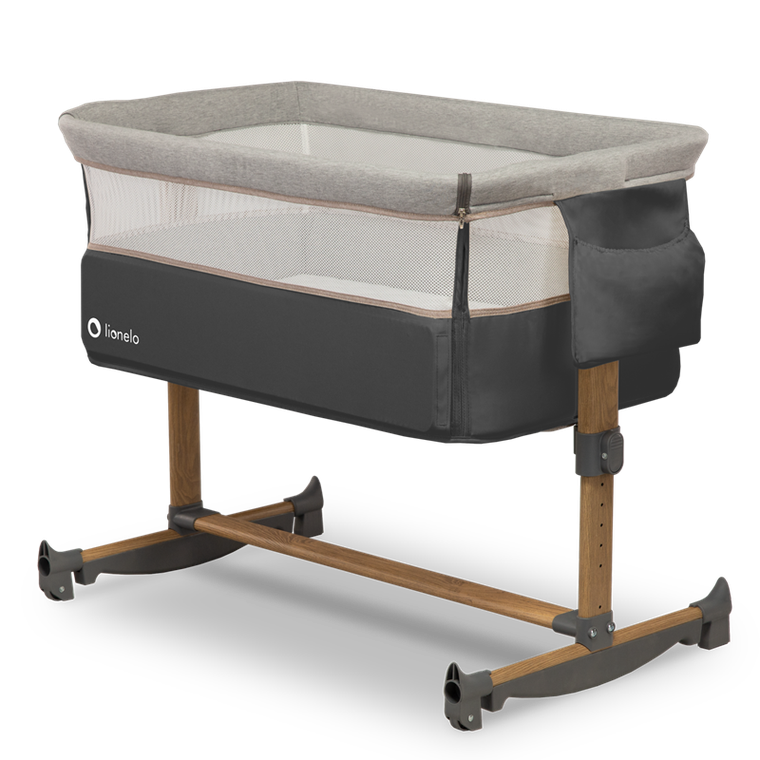 Lionelo, Leonie, łóżeczko dostawne, Grey Stone