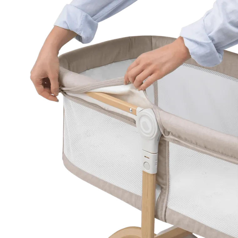 Lionelo, Malin Evo, łóżeczko z funkcją kołyski, beige natural