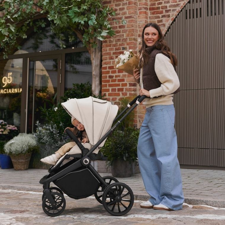 Lionelo, Mika Plus, wózek wielofunkcyjny, 3w1, Beige Sand