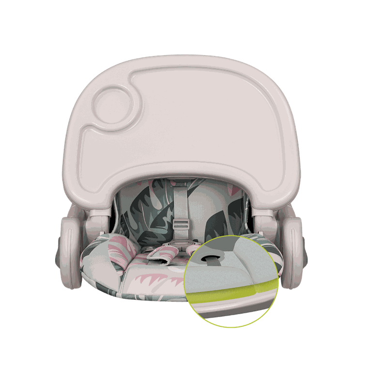 Lionelo, Zanna, krzesełko do karmienia, Pink Bubblegum