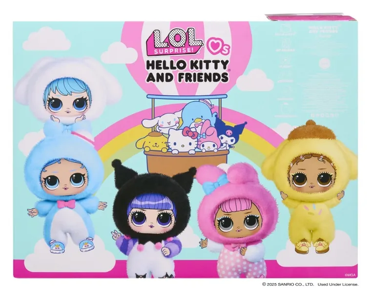 L.O.L. Surprise, Loves Hello Kitty, Reversible Plush, mini laleczka w pluszowym etui, 1 szt.