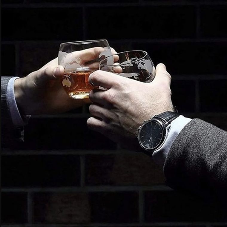 Malatec, karafka, globus, zestaw do whisky