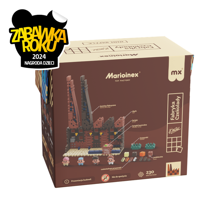 Marioinex, Mini Waffle, Wedel, Fabryka Czekolady, klocki konstrukcyjne, 230 elementów