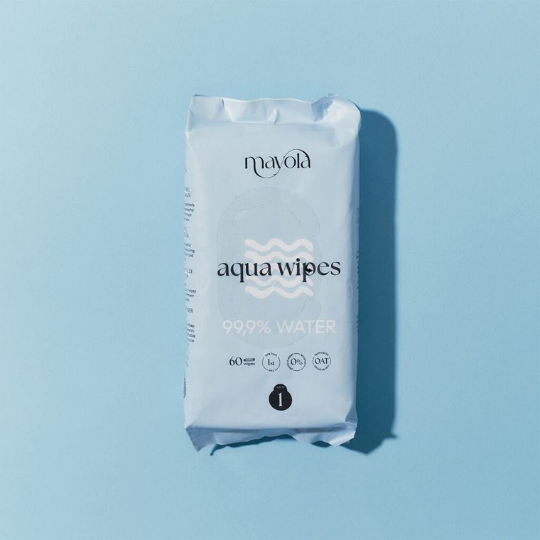 Mayola, chusteczki nawilżane, 99.9% wody i owies, 60 szt.