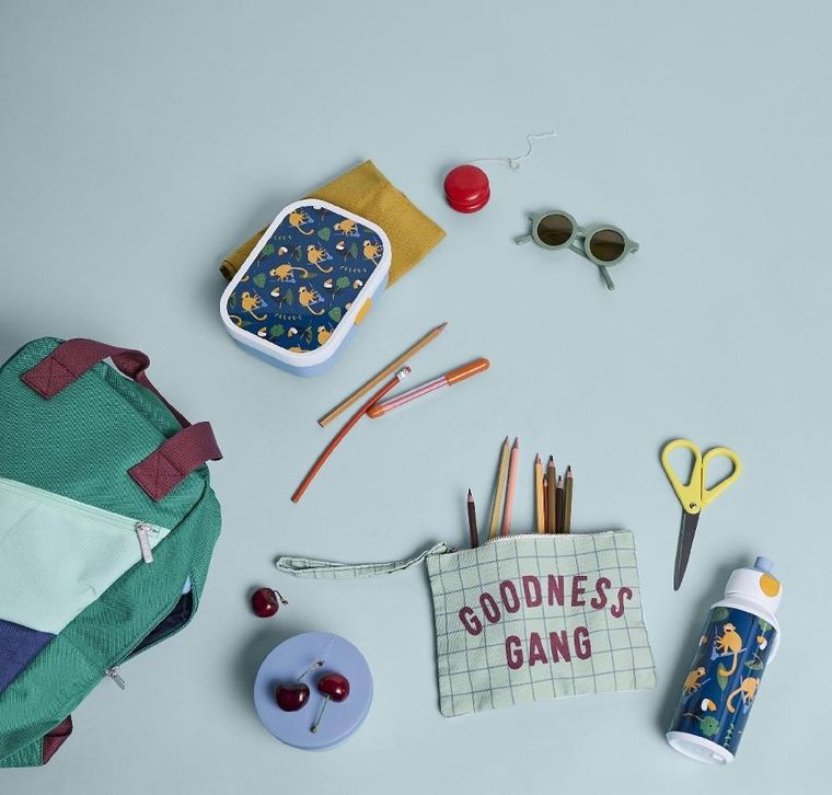 Mepal, Campus, lunchbox, bidon i pojemnik na owoce, zestaw, Cool Mint