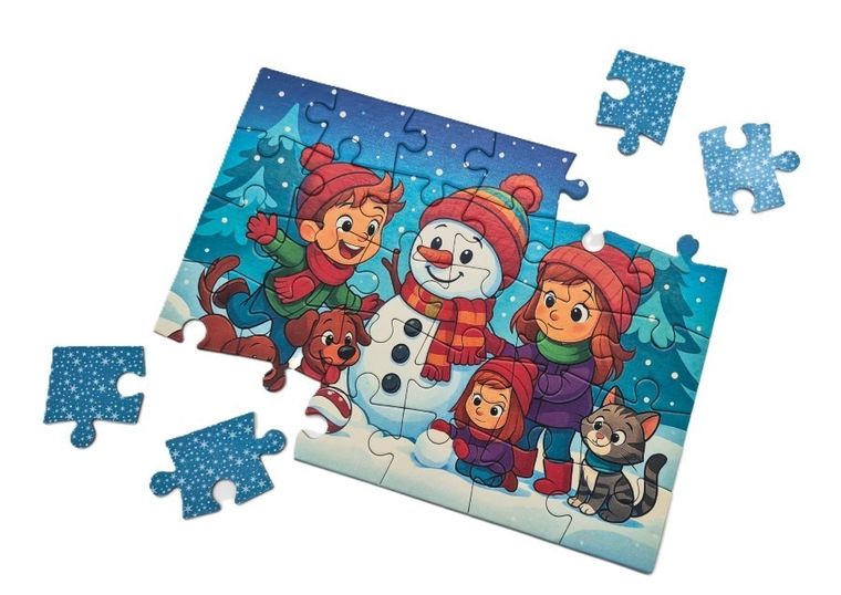 Milliwood, Wesoły Bałwanek, puzzle drewniane, 30 elementów