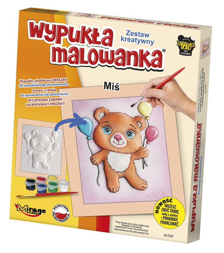 Mirage Hobby, Wypukła Malowanka, zestaw kreatywny do malowania, Zwierzątka