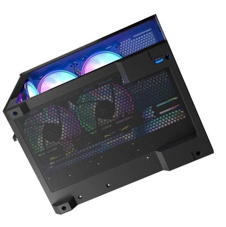 Modecom, Volcano Panorama APEX ARGB 3F Midi, obudowa komputerowa, szara