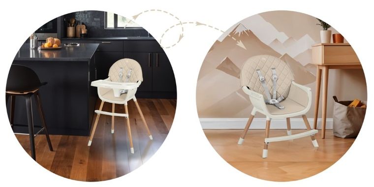 Nukido, Lilo, krzesełko do karmienia, beżowe