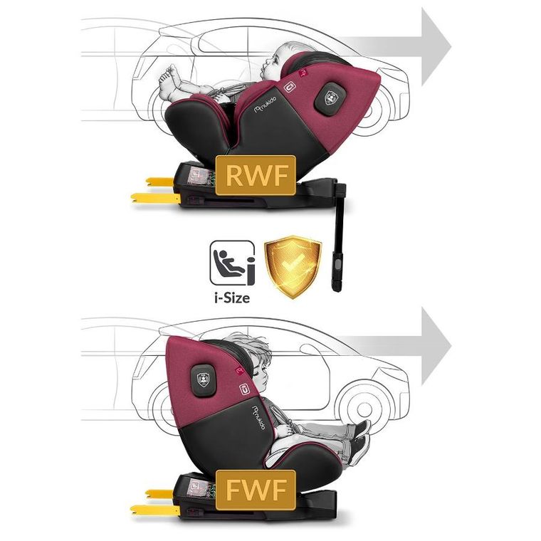 Nukido, Prestige Line, fotelik samochodowy, czarno-różowy, 0-36 kg