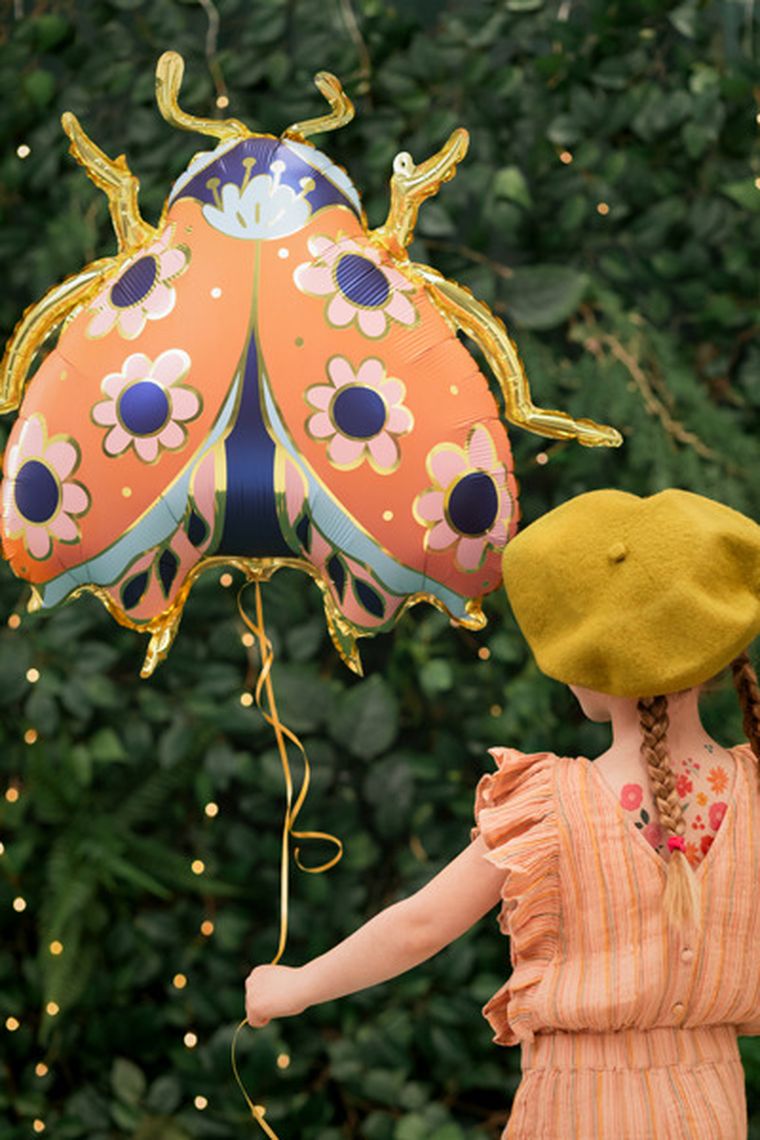 PartyDeco, balon foliowy Biedronka, 87-75 cm, mix, 1 szt.