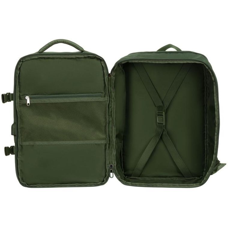 Peterson, plecak podróżny z miejscem na laptopa i portem USB, zielony