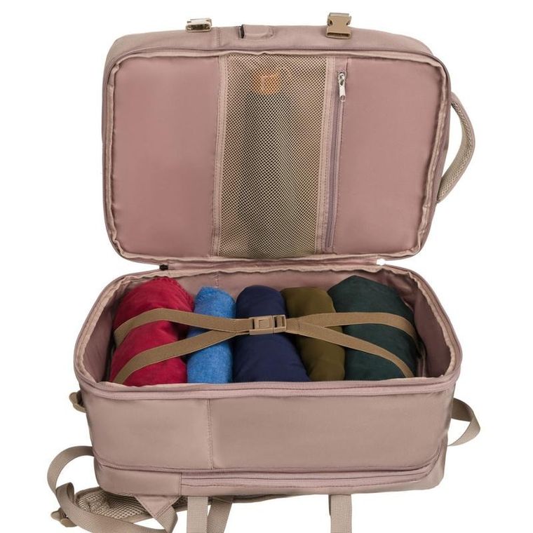 Peterson, plecak podróżny z portem USB, beżowy